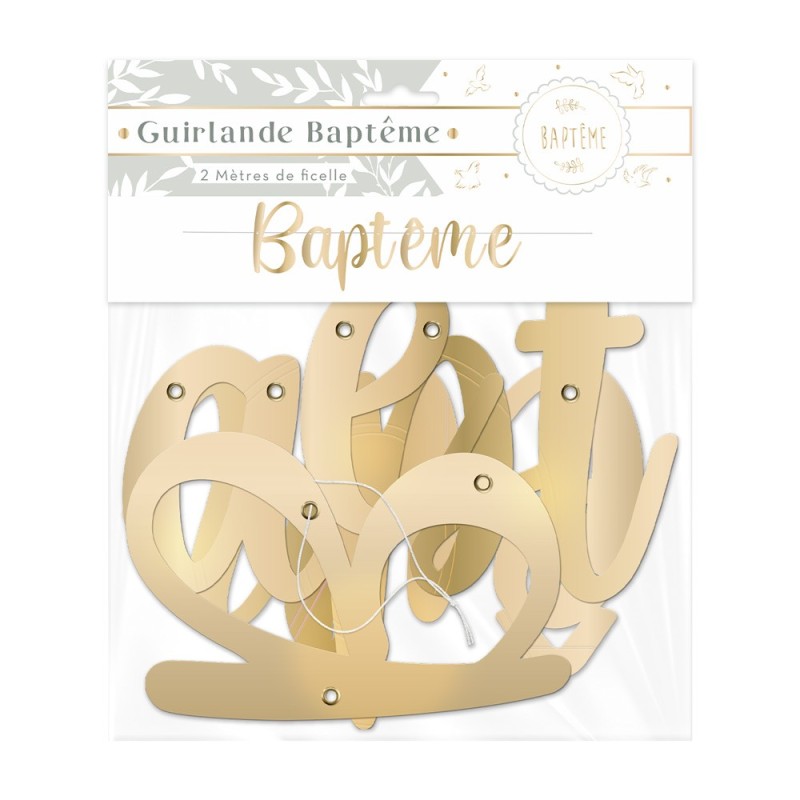 Guirlande Lettres "Bapteme"