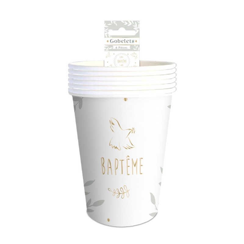 Pack 6 Gobelets Bapteme