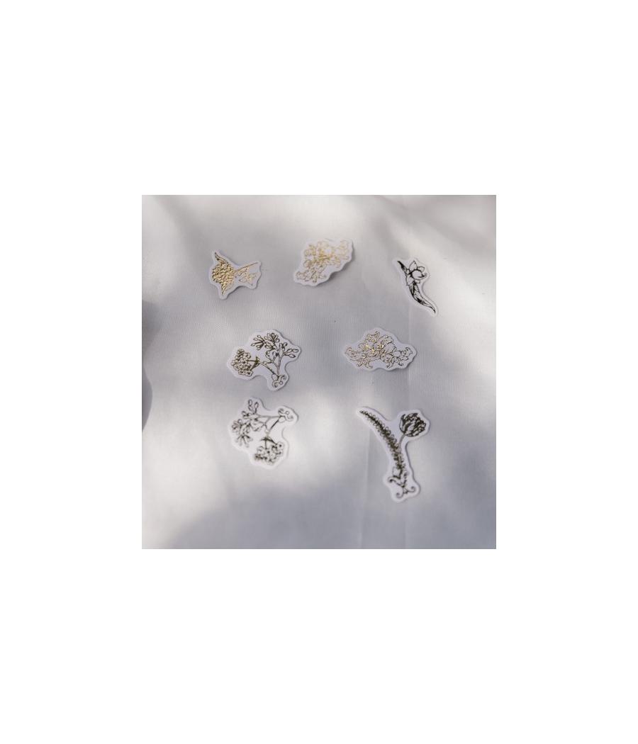 Confettis Vintage Blanc et Or