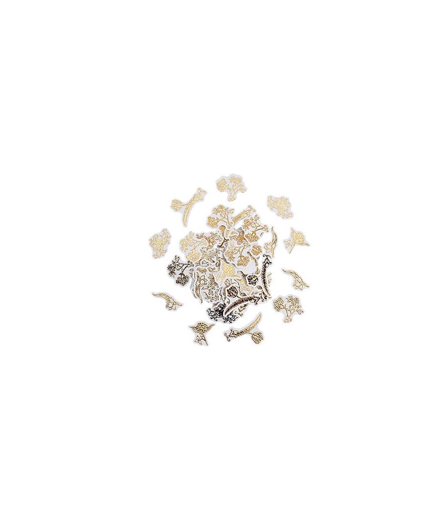 Confettis Vintage Blanc et Or