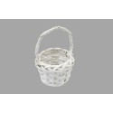 Panier saule rond pm  11.5 CM-Blanc