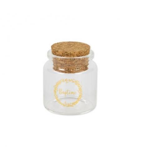 Fiole baptême en verre