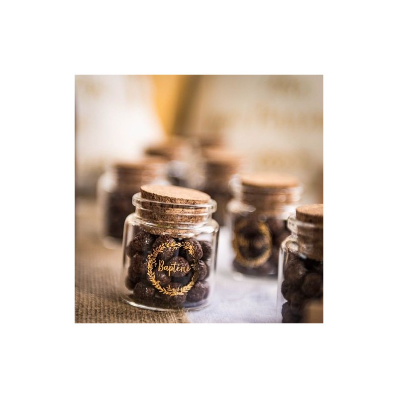 Fiole baptême en verre