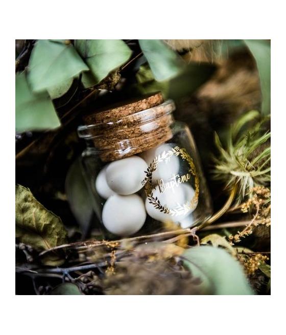 Fiole baptême en verre