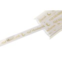 RUBAN SATIN 12MM "AID MOUBARAK"  IMPRESSION METALLISEE  (5 m.) OR