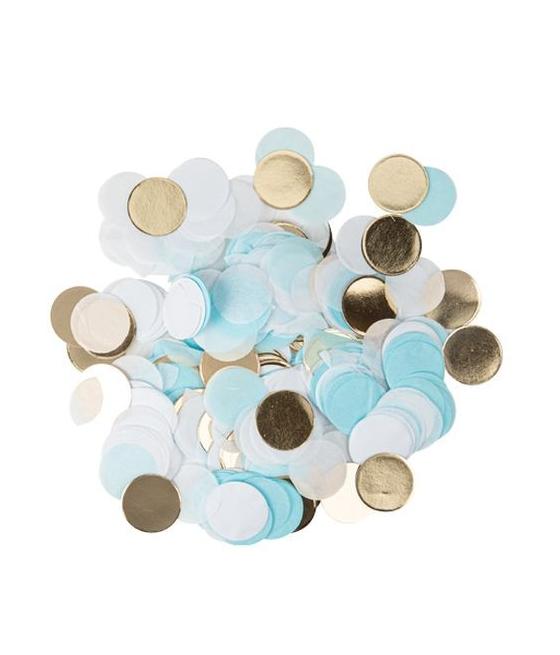 Confettis en papier ciel