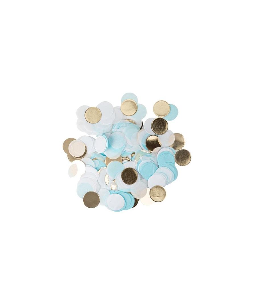 Confettis en papier ciel