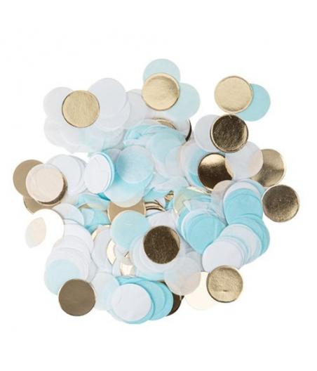 Confettis en papier ciel