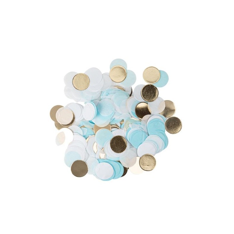 Confettis en papier ciel