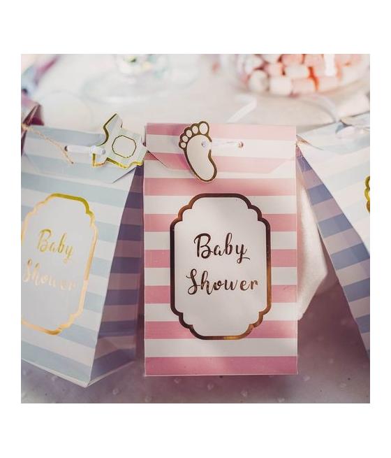 pochettes baby shower rose