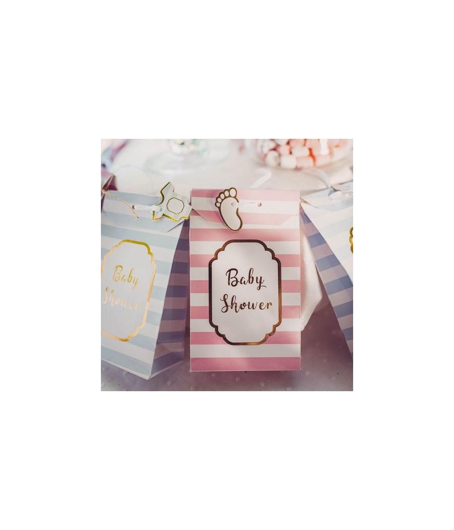 pochettes baby shower rose