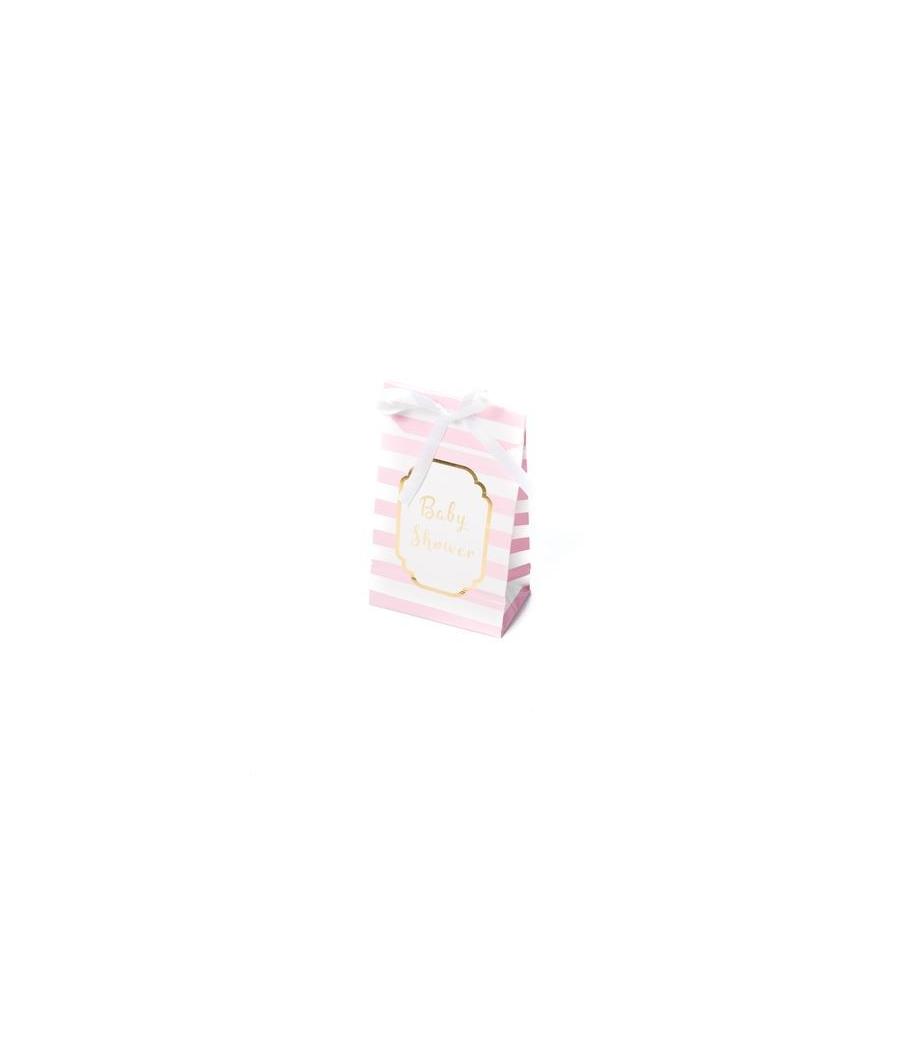 pochettes baby shower rose