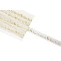 Ruban organza impression métal Vive les mariés 5 m OR