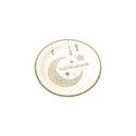 Assiette PM carton "Aid Moubarak "Impression métallisée 18cm - 300gr (x 6)