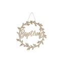 Baptême suspension ronde en bois