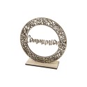 Communion décor de table rond en bois sur socle