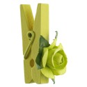 Rose sur pince verte