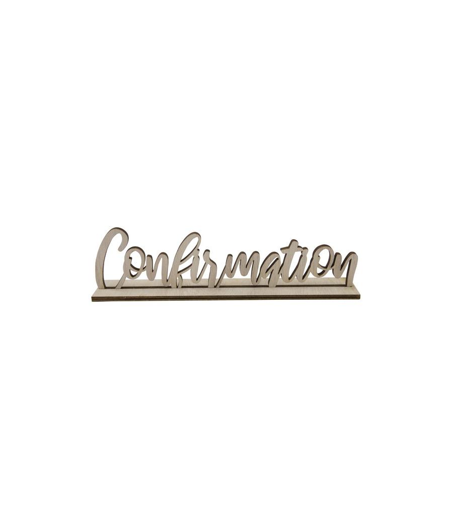 Confirmation en bois décoration sur socle