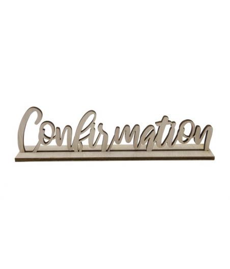 Confirmation en bois décoration sur socle