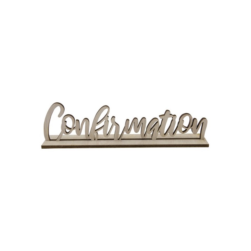 Confirmation en bois décoration sur socle