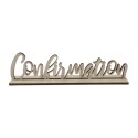 Confirmation en bois décoration sur socle