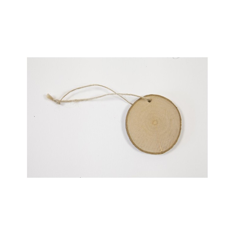 Disque en bois avec cordelette (x 3)