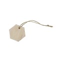 Hexagone en bois imprimé en bois avec cordelette (x 6)