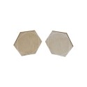 Marque place hexagonal avec graphique blanc sur support en bois (x 2)