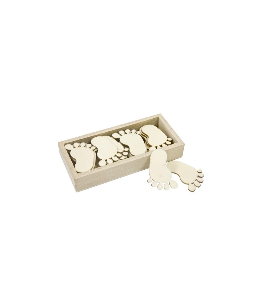 Pied en bois dans boite en bois (x 36)