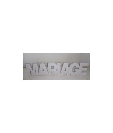 Décoration de table "Mariage effet bois blanchi blanc"