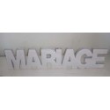 Décoration de table "Mariage effet bois blanchi blanc"