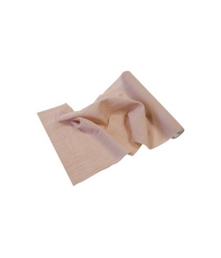 Chemin de table en mousseline de coton 25cm / 4 m Rose