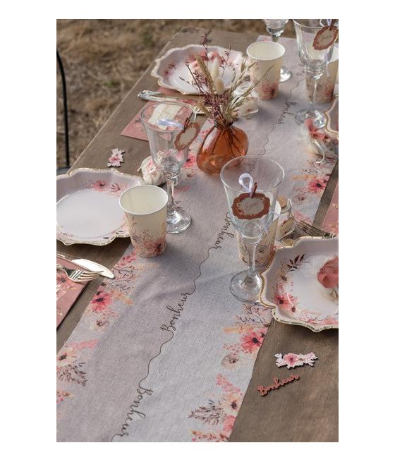 Chemin de table Amour floral