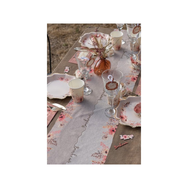 Chemin de table Amour floral