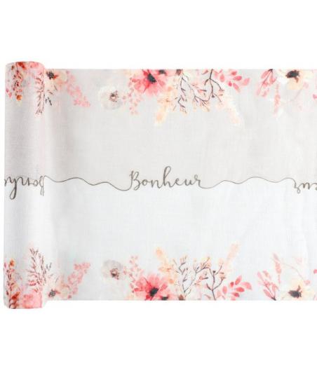 Chemin de table Amour floral