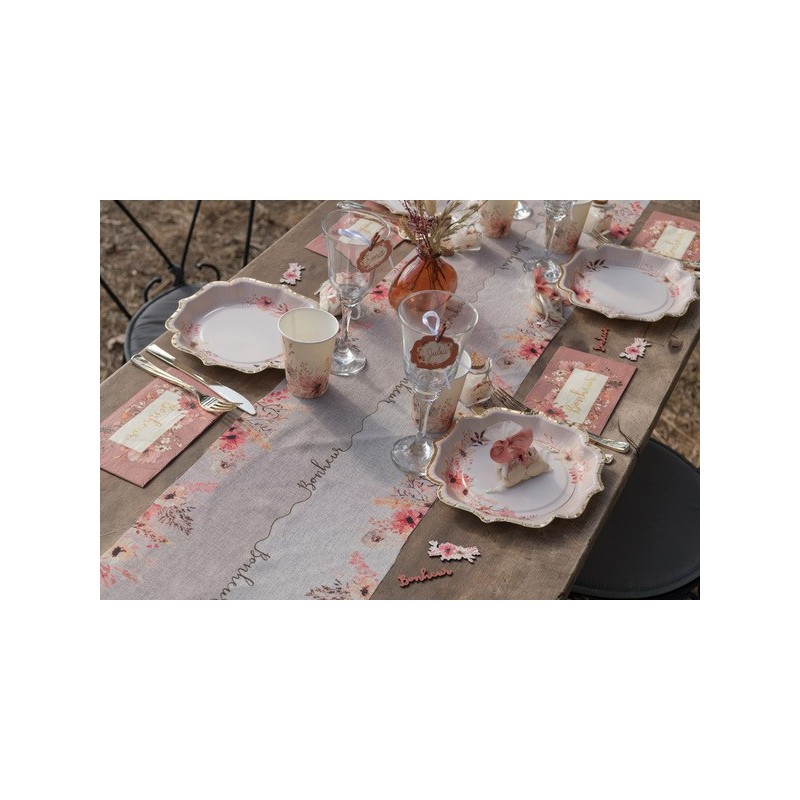 Chemin de table Amour floral