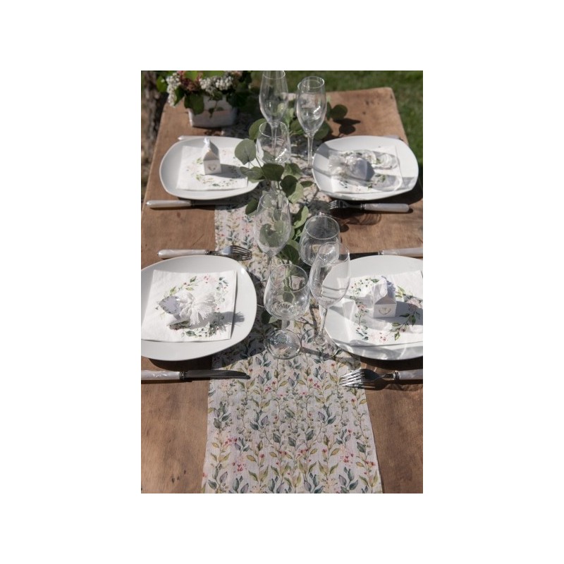 Chemin de table Mariage végétal