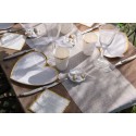 Chemin de table Plumetis sauge
