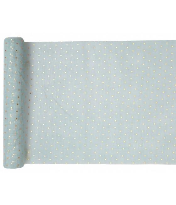 Chemin de table Plumetis ciel