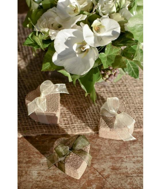  BoÃ®tes en forme de coeur naturelle 