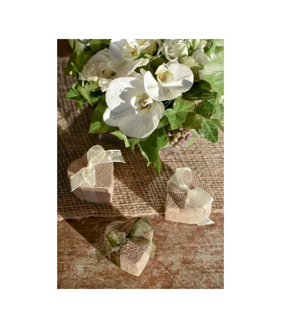  BoÃ®tes en forme de coeur naturelle 