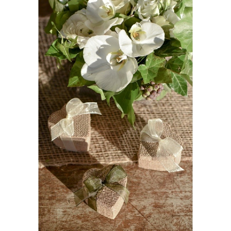  BoÃ®tes en forme de coeur naturelle 