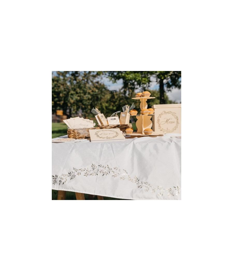 Nappe Jolis Brins Blanc et Or
