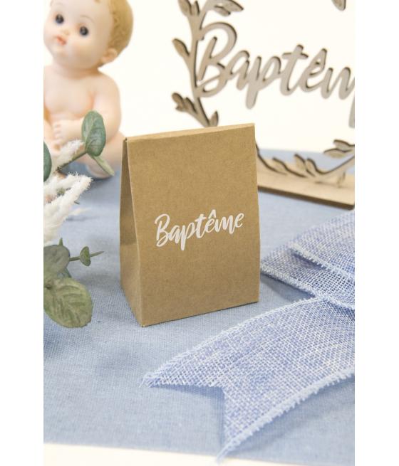 Sachet papier kraft Baptême" avec rabat