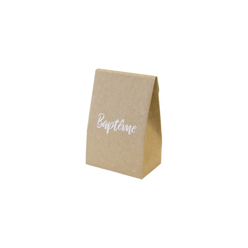 Sachet papier kraft Baptême" avec rabat