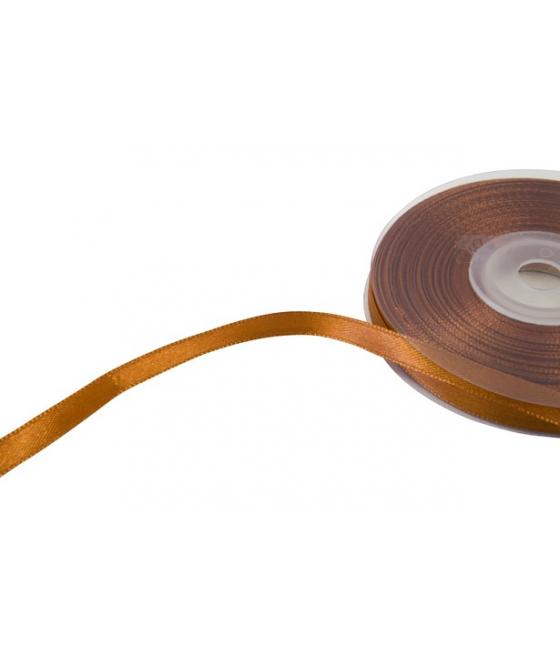 Ruban satin simple face 6 mm/ 25 m Terracotta