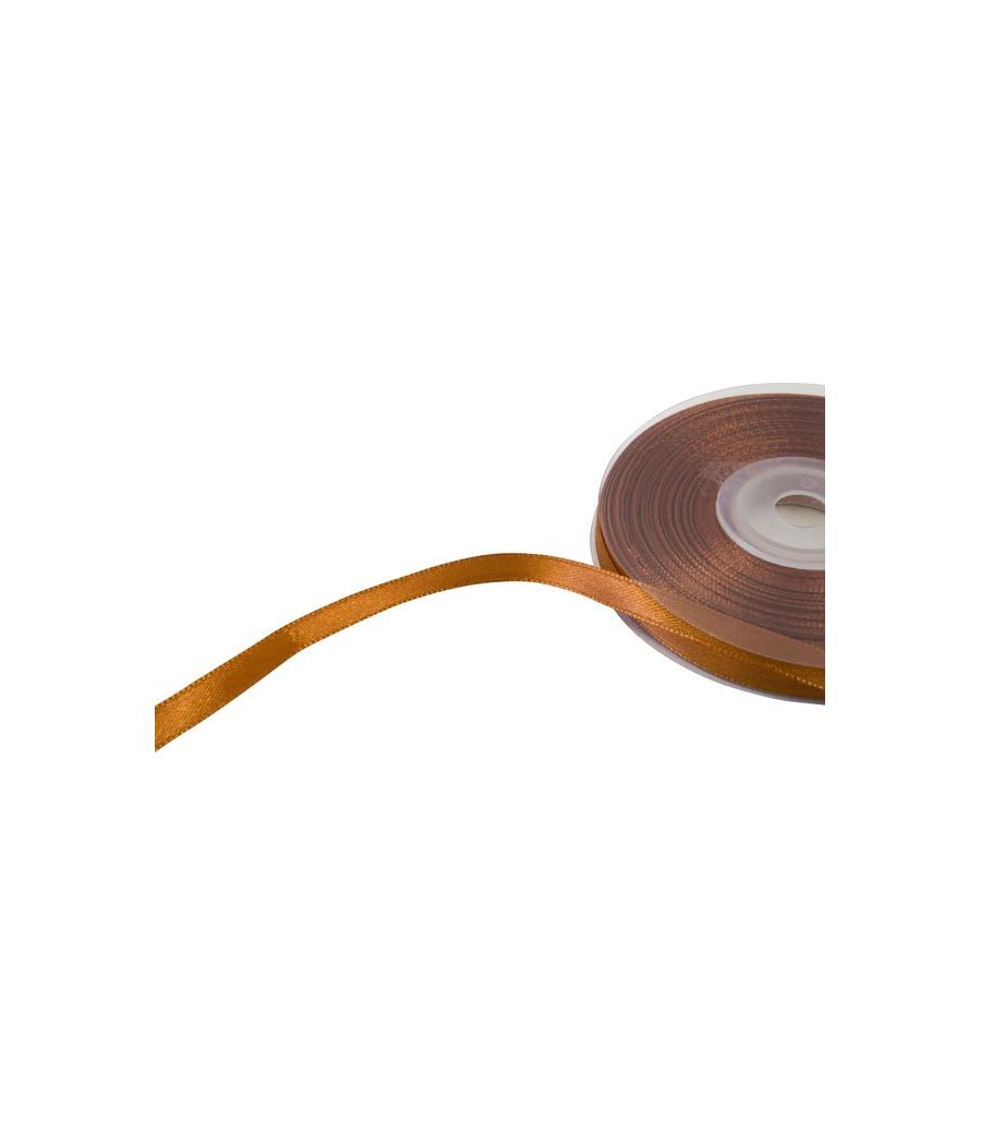 Ruban satin simple face 6 mm/ 25 m Terracotta