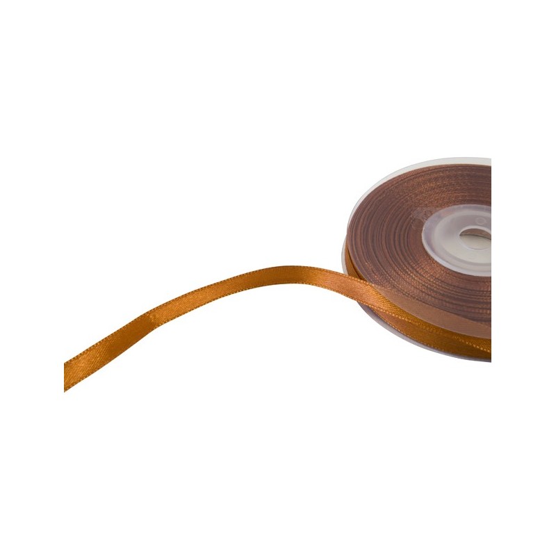 Ruban satin simple face 6 mm/ 25 m Terracotta