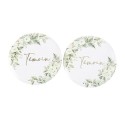 2 Badges "Témoin" Botanique Feuillages et Or Ø5cm