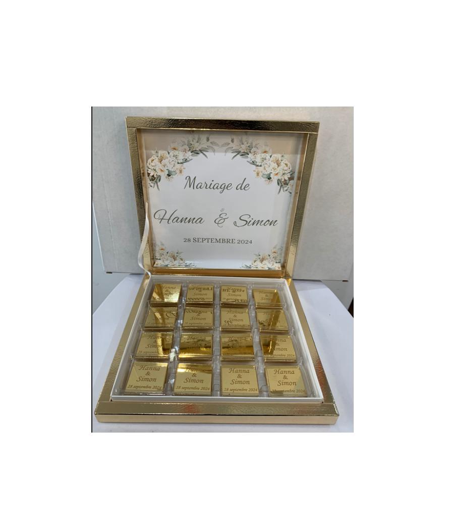 Boite chocolat personnalisés 32 chocolats